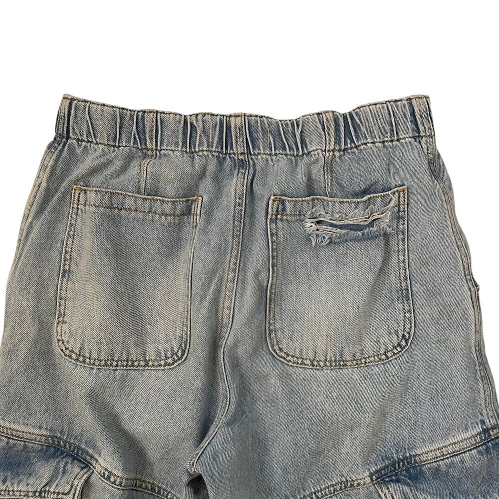 We The Free The Maggie Mid-Rise Straight Cargo Jeans - Light Wash - Size S - Picture 6 of 8